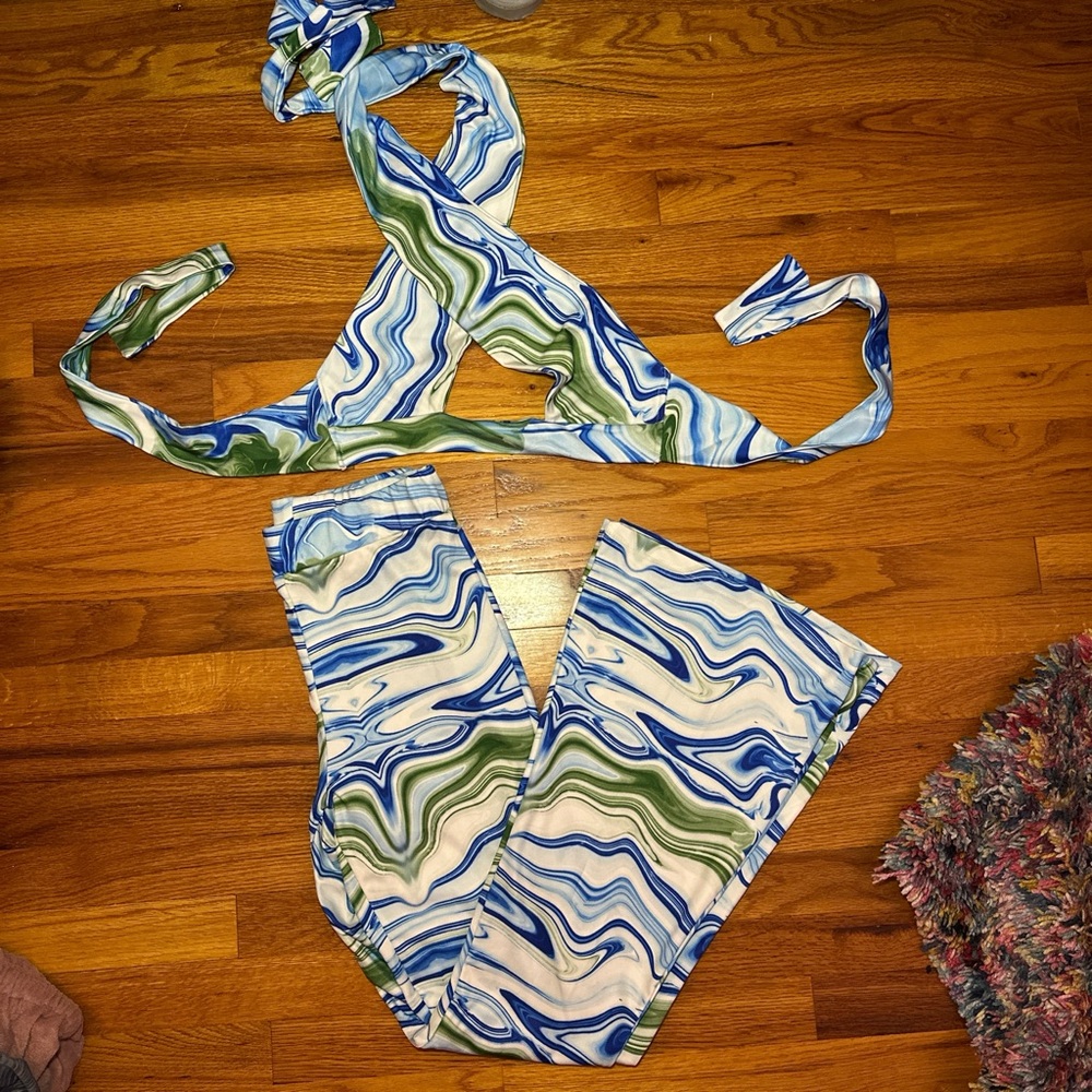 Sexy groovy two-piece pants set